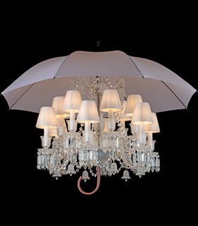 12 Lights Baccarat Crystal Lighting with Umbrella