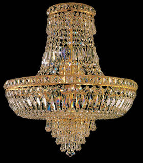 CCR-2409 Crystal Chandelier with Ornamental Solid Brass Frame