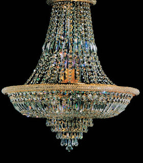 CCR-2411 24K Gold Plated Solid Brass Crystal Chandelier