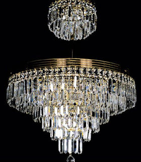 CCR-2012 Crystal & solid brass chandelier