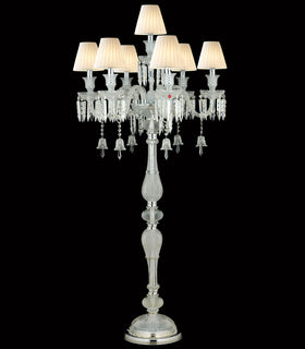 Baccarat Design -7 Lampes-Lampadaire de Cristal