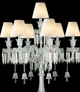 Baccarat Design -7 Lampes-Lampadaire de Cristal