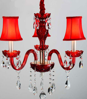 Gloria -3 lamps-lustre (rouge)