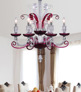 Maite 6-Light chandelier (Purple)